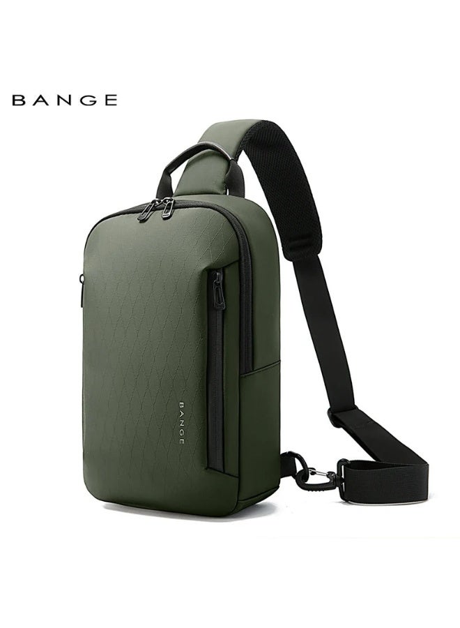 بانجي BANGE 3077 Green Hot Selling Wholesale Lightweight Everyday Sling Chest Bag Waterproof Minimalist Ergonomic Crossbody Bag for Men - Image 1